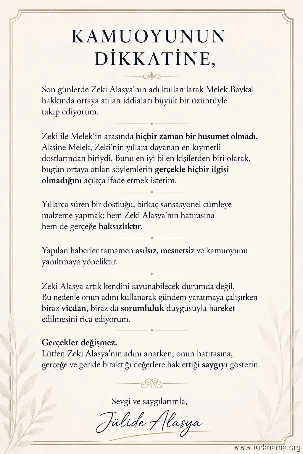 پایان دادن به شایعات: همسر زکی آلادایا (Zeki Alasya) از روابط دوستانه با ملک بایکال (Melek Baykal) پرده برداشت 1 روابط زکی آلادایا