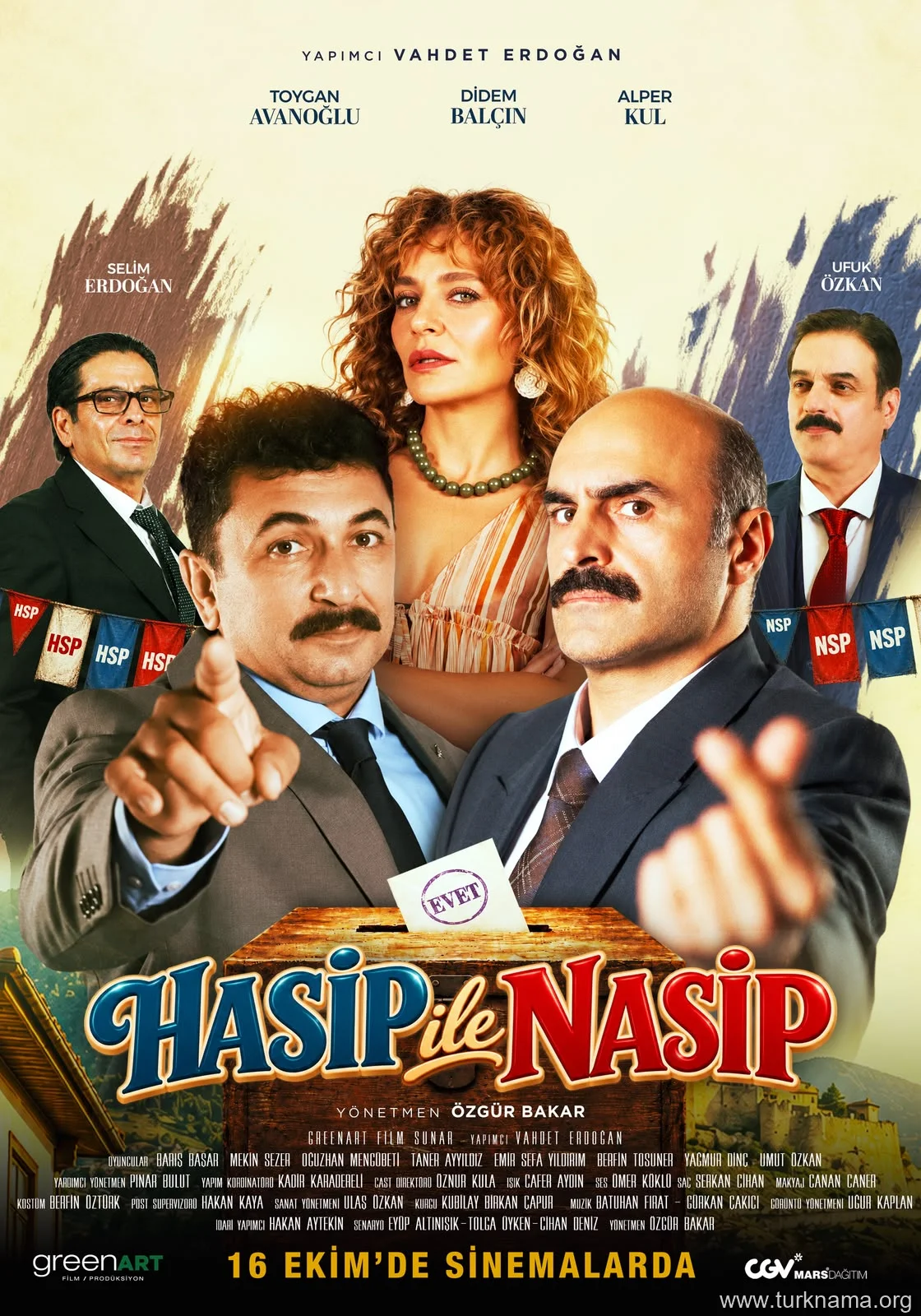 رقابت جاودانه یشیل چام در کمدی مدرن: پوستر فیلم حسیب و نصیب (Hasip ile Nasip) رونمایی شد 1 فیلم حسیب و نصیب